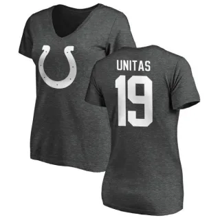 Johnny Unitas Women's Indianapolis Colts One Color T-Shirt - Ash