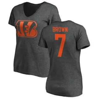 Jon Brown Women's Cincinnati Bengals One Color T-Shirt - Ash