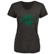 Jon Casey Women's Dallas Stars Insignia Tri-Blend T-Shirt - Black