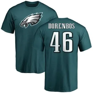 Jon Dorenbos Philadelphia Eagles Name & Number Logo T-Shirt - Green