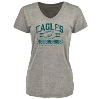 Jon Dorenbos Women's Philadelphia Eagles Flanker Tri-Blend T-Shirt - Heathered Gray