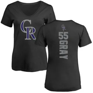 Jon Gray Women's Colorado Rockies Backer Slim Fit T-Shirt - Black