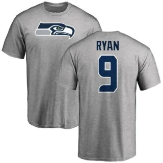 Jon Ryan Seattle Seahawks Name & Number Logo T-Shirt - Ash