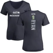 Jon Ryan Women's Seattle Seahawks Backer Slim Fit T-Shirt - Navy