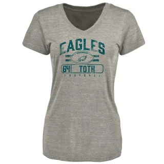 Jon Toth Women's Philadelphia Eagles Flanker Tri-Blend T-Shirt - Heathered Gray