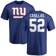 Jonathan Casillas New York Giants Name & Number Logo T-Shirt - Royal