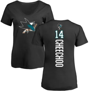 Jonathan Cheechoo Women's San Jose Sharks Backer T-Shirt - Black