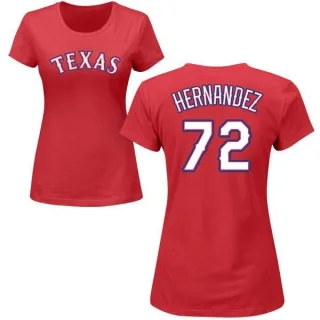 Jonathan Hernandez Women's Texas Rangers Name & Number T-Shirt - Red