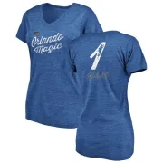 Jonathan Isaac Women's Orlando Magic Royal Sideline Tri-Blend V-Neck T-Shirt