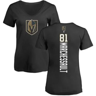 Jonathan Marchessault Women's Vegas Golden Knights Backer Slim Fit V-Neck T-Shirt - Black