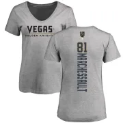 Jonathan Marchessault Women's Vegas Golden Knights Backer Slim Fit V-Neck T-Shirt - Heathered Gray