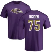 Jonathan Ogden Baltimore Ravens Name & Number Logo T-Shirt - Purple