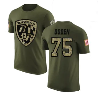 Jonathan Ogden Baltimore Ravens Olive Salute to Service Legend T-Shirt