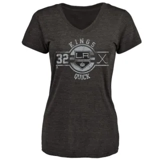 Jonathan Quick Women's Los Angeles Kings Insignia Tri-Blend T-Shirt - Black