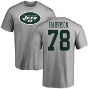 Jonotthan Harrison New York Jets Name & Number Logo T-Shirt - Ash