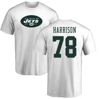 Jonotthan Harrison New York Jets Name & Number Logo T-Shirt - White