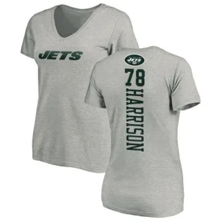 Jonotthan Harrison Women's New York Jets Backer V-Neck T-Shirt - Ash