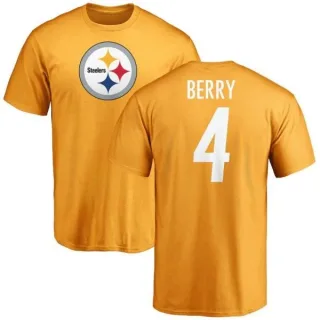 Jordan Berry Pittsburgh Steelers Name & Number Logo T-Shirt - Gold