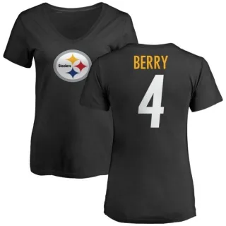 Jordan Berry Women's Pittsburgh Steelers Name & Number Logo Slim Fit T-Shirt - Black