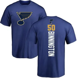 Jordan Binnington St. Louis Blues Backer T-Shirt - Royal