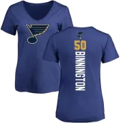 Jordan Binnington Women's St. Louis Blues Backer T-Shirt - Blue