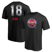 Jordan Bone Detroit Pistons Black Midnight Mascot T-Shirt