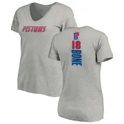 Jordan Bone Women's Detroit Pistons Ash Backer T-Shirt