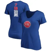 Jordan Bone Women's Detroit Pistons Royal Backer T-Shirt