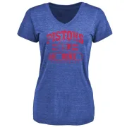 Jordan Bone Women's Detroit Pistons Royal Baseline Tri-Blend T-Shirt