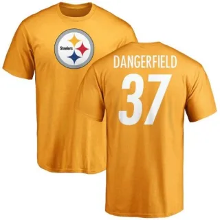 Jordan Dangerfield Pittsburgh Steelers Name & Number Logo T-Shirt - Gold