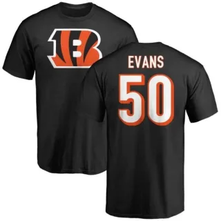 Jordan Evans Cincinnati Bengals Name & Number Logo T-Shirt - Black