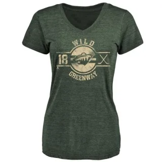 Jordan Greenway Women's Minnesota Wild Insignia Tri-Blend T-Shirt - Green