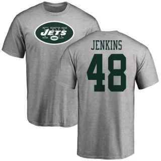 Jordan Jenkins New York Jets Name & Number Logo T-Shirt - Ash