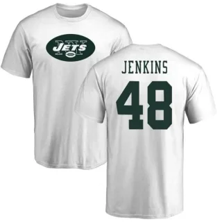 Jordan Jenkins New York Jets Name & Number Logo T-Shirt - White