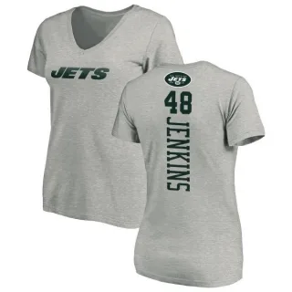 Jordan Jenkins Women's New York Jets Backer V-Neck T-Shirt - Ash