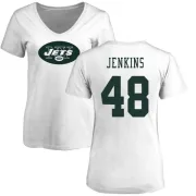 Jordan Jenkins Women's New York Jets Name & Number Logo Slim Fit T-Shirt - White