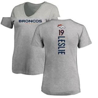 Jordan Leslie Women's Denver Broncos Backer V-Neck T-Shirt - Ash