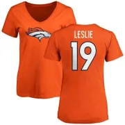 Jordan Leslie Women's Denver Broncos Name & Number Logo Slim Fit T-Shirt - Orange