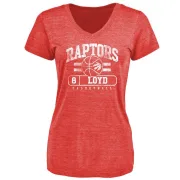 Jordan Loyd Women's Toronto Raptors Red Baseline Tri-Blend T-Shirt