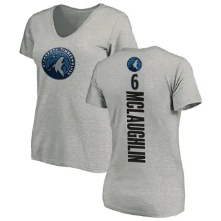 Jordan McLaughlin Women's Minnesota Timberwolves Ash Backer T-Shirt