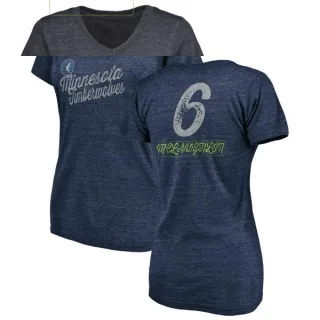 Jordan McLaughlin Women's Minnesota Timberwolves Navy Sideline Tri-Blend V-Neck T-Shirt