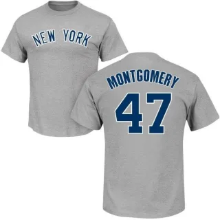 Jordan Montgomery New York Yankees Name & Number T-Shirt - Gray