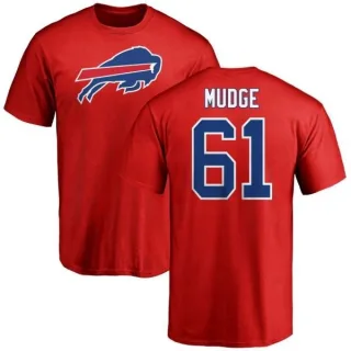 Jordan Mudge Buffalo Bills Name & Number Logo T-Shirt - Red