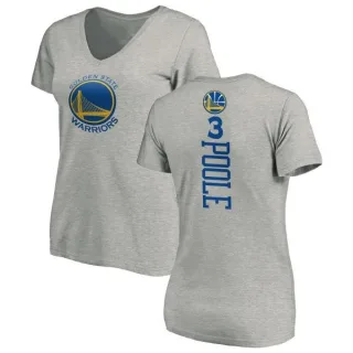 Jordan Poole Women's Golden State Warriors Ash Backer T-Shirt