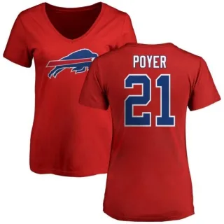 Jordan Poyer Women's Buffalo Bills Name & Number Logo Slim Fit T-Shirt - Red