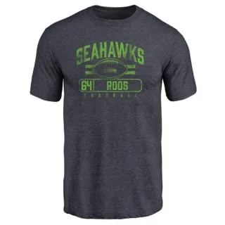 Jordan Roos Seattle Seahawks Flanker Tri-Blend T-Shirt - Navy