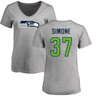 Jordan Simone Women's Seattle Seahawks Name & Number Logo Slim Fit T-Shirt - Ash