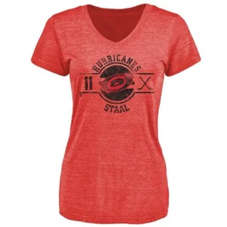 Jordan Staal Women's Carolina Hurricanes Insignia Tri-Blend T-Shirt - Red