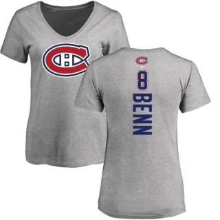 Jordie Benn Women's Montreal Canadiens Backer T-Shirt - Ash