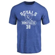 Jorge Bonifacio Kansas City Royals Base Runner Tri-Blend T-Shirt - Royal